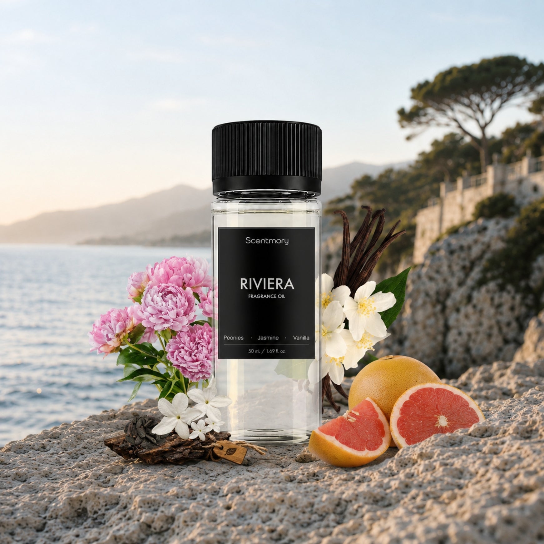 Riviera fragrance oil bottle