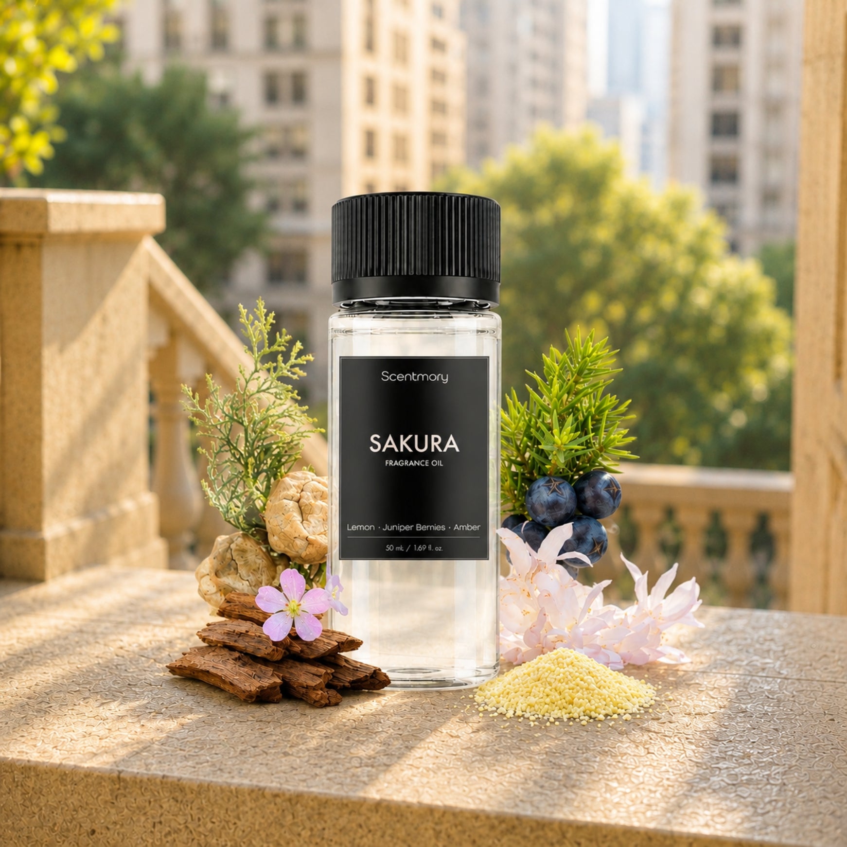 Sakura fragrance oil bottle
